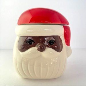 Ceramic Santa of Color Canister Jar Christmas Holiday Decor Target Bullseye 2022
